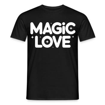Magic Love Stars rétro - T-shirt homme - noir - Devant - AI Model Male 178 light (178cm)