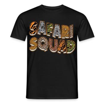 Safari Squad Animals Zoo Party Jungle Zoo Birthday - Men's T-Shirt - black - Front - AI Model Male 178 light (178cm)