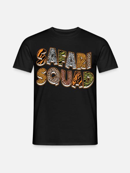 Safari Squad Dyr Zoo Party Jungle Zoo Fødselsdag - Mænd T-shirt - sort