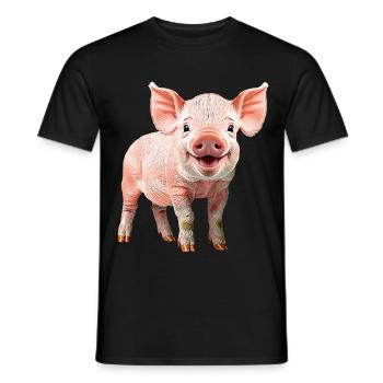 Porcelet - T-shirt homme - noir - Devant - AI Model Male 178 light (178cm)