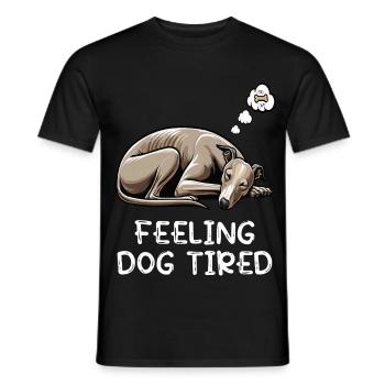 Feeling Dog Tired Whippet Windhund Whippets  - Männer T-Shirt - Schwarz - Vorne - AI Model Male 178 light (178cm)