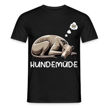 Hundemüde Whippet Windhund Whippets Whippethalter - Männer T-Shirt - Schwarz - Vorne - AI Model Male 178 light (178cm)