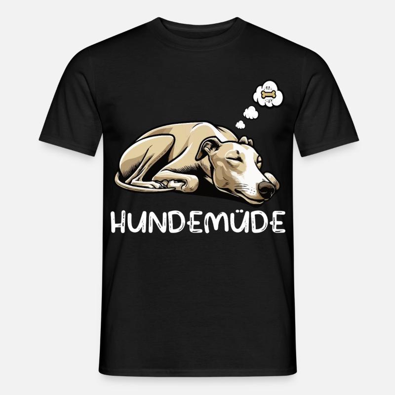 Hundemüde Whippet Windhund Whippets Whippethalter - Männer T-Shirt - Schwarz