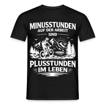 Minusstunden auf der Arbeit Plusstunden im Leben - Männer T-Shirt - Schwarz - Vorne - AI Model Male 178 light (178cm)
