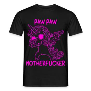 Paw Paw Unicorn - Männer T-Shirt - Schwarz - Vorne - AI Model Male 178 light (178cm)