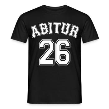 Abitur 26 | Abi Shirt | Name eintragen - Männer T-Shirt - Schwarz - Vorne - AI Model Male 178 light (178cm)