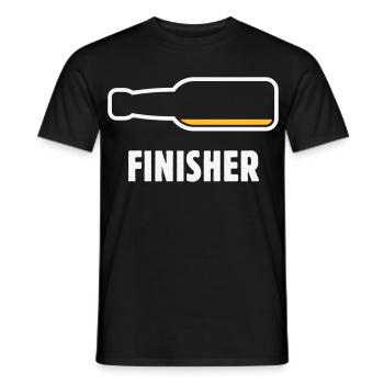 Finisher (Bier / Bierchen / Biertrinker / NEG 2C) - Männer T-Shirt - Schwarz - Vorne - AI Model Male 178 light (178cm)