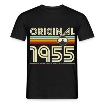 Original 1955 Vintage Édition - T-shirt homme - noir - Devant - AI Model Male 178 light (178cm)