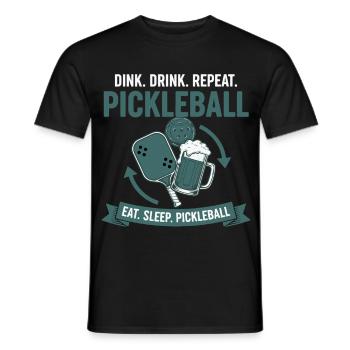 Pickleball Funny Player Pickle Ball Pickleball - Men's T-Shirt - black - Front - AI Model Male 178 light (178cm)