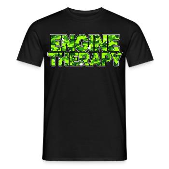 Engine Therapy Camouflage für echte Schrauber - Männer T-Shirt - Schwarz - Vorne - AI Model Male 178 light (178cm)