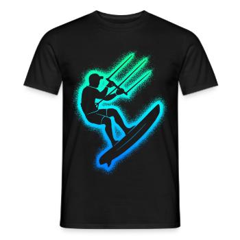 Kitesurf Enfants Hommes Kitesurf - T-shirt homme - noir - Devant - AI Model Male 178 light (178cm)