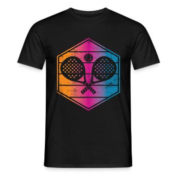 Padel Sport Vintage - Men's T-Shirt - black - Front - AI Model Male 178 light (178cm)