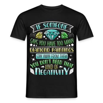 Diamantmaler, Stickerei, Diamantkünstler, - Männer T-Shirt - Schwarz - Vorne - AI Model Male 178 light (178cm)