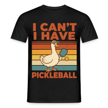 Joueur drôle de pickleball pickleball - T-shirt homme - noir - Devant - AI Model Male 178 light (178cm)