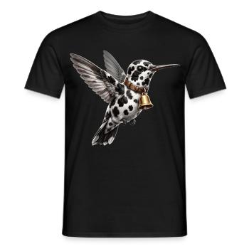 Lustiges gemischtes Kolibri-Kuh-Muster - Männer T-Shirt - Schwarz - Vorne - AI Model Male 178 light (178cm)