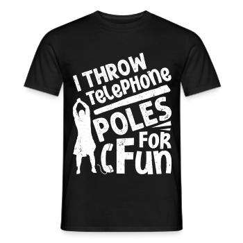 Scottish Festival Games Highlander Caber Tossing - Men's T-Shirt - black - Front - AI Model Male 178 light (178cm)