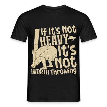  Caber Toss Scottish Games Highlander Highland - Men's T-Shirt - black - Front - AI Model Male 178 light (178cm)