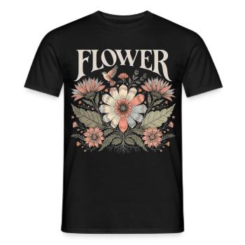 Fleurs Fleurs Cadeau pour les femmes et la maman - T-shirt homme - noir - Devant - AI Model Male 178 light (178cm)