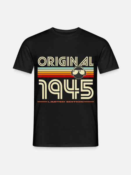Originaler Retro-Helm von 1945 - Männer T-Shirt - Schwarz