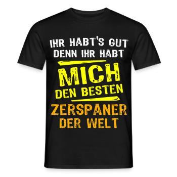 Zerspaner Geschenk - Männer T-Shirt - Schwarz - Vorne - AI Model Male 178 light (178cm)