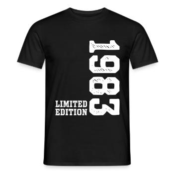 43rd Birthday 1983 Limited Edition Man Woman - Men's T-Shirt - black - Front - AI Model Male 178 light (178cm)