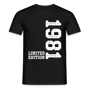 45th Birthday 1981 Limited Edition Man Woman - Men's T-Shirt - black - Front - AI Model Male 178 light (178cm)