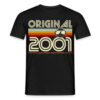Original 2001 Édition Limitée Retro - T-shirt homme - noir - Devant - AI Model Male 178 light (178cm)