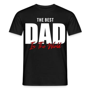 Feiert den besten Vater der Welt! Perfektes Geschenk - Männer T-Shirt - Schwarz - Vorne - AI Model Male 178 light (178cm)