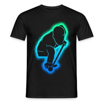 Billiards Pool Men's Kids Boys Snooker - Men's T-Shirt - black - Front - AI Model Male 178 light (178cm)