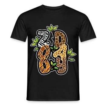 Animals Zoo Party Jungle Zoo Day Safari - Men's T-Shirt - black - Front - AI Model Male 178 light (178cm)