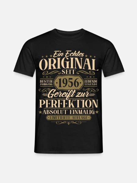 Original 1956 Jahrgang Vintage Geburtstag Geschenk - Männer T-Shirt - Schwarz