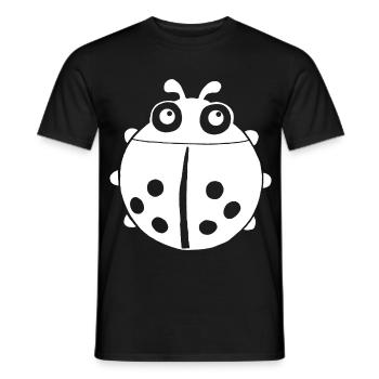 Coccinelle blanche - T-shirt homme - noir - Devant - AI Model Male 178 light (178cm)