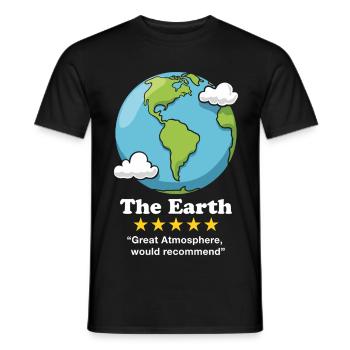 Die Erde - Männer T-Shirt - Schwarz - Vorne - AI Model Male 178 light (178cm)