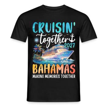 Cruisin Together Bahamas 2027 - T-shirt homme - noir - Devant - AI Model Male 178 light (178cm)