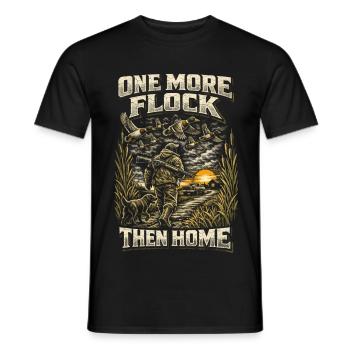 Chasse aux canards Un dernier troupeau avant la maison - T-shirt homme - noir - Devant - AI Model Male 178 light (178cm)