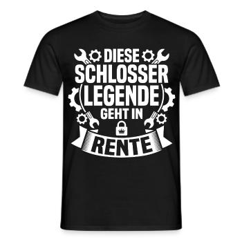 Schlosser Legende Geht in Rente Sprüche Ruhestand - Männer T-Shirt - Schwarz - Vorne - AI Model Male 178 light (178cm)