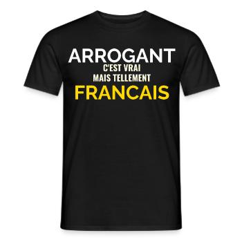 Tellement Français Humour Patriote - T-shirt homme - noir - Devant - AI Model Male 178 light (178cm)