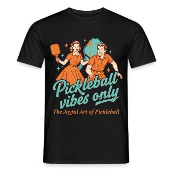 Pickleball-Vibes Nur lustiger Spieler Pickle Ball - Männer T-Shirt - Schwarz - Vorne - AI Model Male 178 light (178cm)