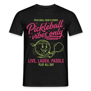 Pickleball-Vibes Nur lustiger Spieler liebt Pickleball - Männer T-Shirt - Schwarz - Vorne - AI Model Male 178 light (178cm)