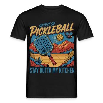 Pickleball Spirit Of Pickleball Stay Outta My - T-shirt homme - noir - Devant - AI Model Male 178 light (178cm)