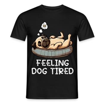 Se sentir fatigué Carlin, Carlin, Carlin, Propriétaire de carlin, Chien carlin - T-shirt homme - noir - Devant - AI Model Male 178 light (178cm)