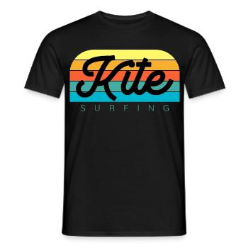 Kitesurfeur Kiteboard Kitesurf Kitesurf - T-shirt homme - noir - Devant - AI Model Male 178 light (178cm)