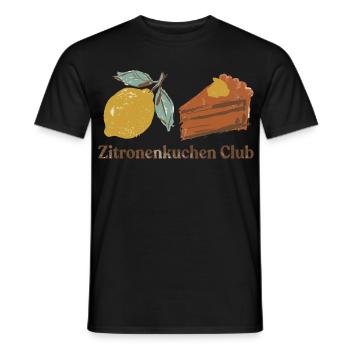 Zitronenkuchen Club Backen Zitrone - Männer T-Shirt - Schwarz - Vorne - AI Model Male 178 light (178cm)