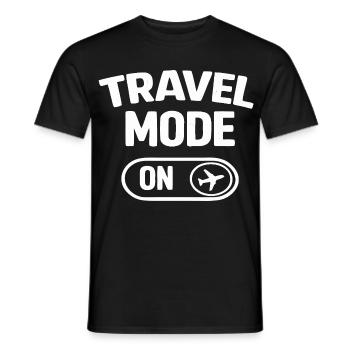 Travel Mode On Vacation Trip - Men's T-Shirt - black - Front - AI Model Male 178 light (178cm)