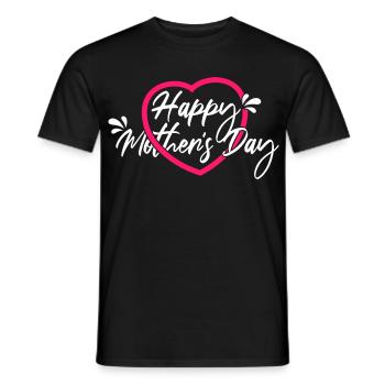 Happy Mothers Day Shirt - Men's T-Shirt - black - Front - AI Model Male 178 light (178cm)