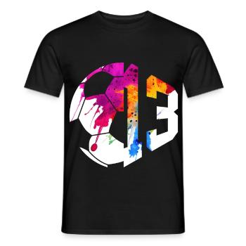NR. 13 FUßBALLER NUMMER 13 FUßBALL 13. GEBURTSTAG - Männer T-Shirt - Schwarz - Vorne - AI Model Male 178 light (178cm)