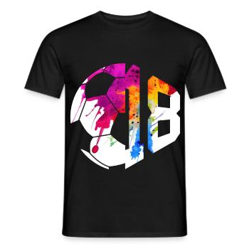 NON. 18 FOOTBALLEUR NUMÉRO 18 FOOTBALL 18E ANNIVERSAIRE - T-shirt homme - noir - Devant - AI Model Male 178 light (178cm)
