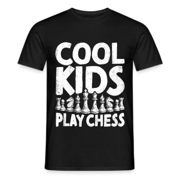 Cool Kids Play Chess Chess Player Chess - Men's T-Shirt - black - Front - AI Model Male 178 light (178cm)