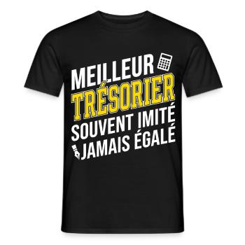 Humour Métier Meilleur Trésorier - T-shirt homme - noir - Devant - AI Model Male 178 light (178cm)