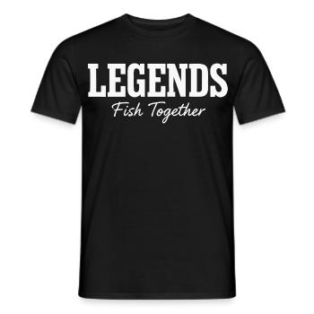 Angeln Legenden Spruch - Männer T-Shirt - Schwarz - Vorne - AI Model Male 178 light (178cm)